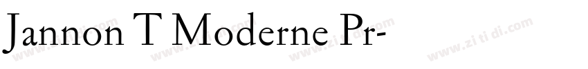 Jannon T Moderne Pr字体转换